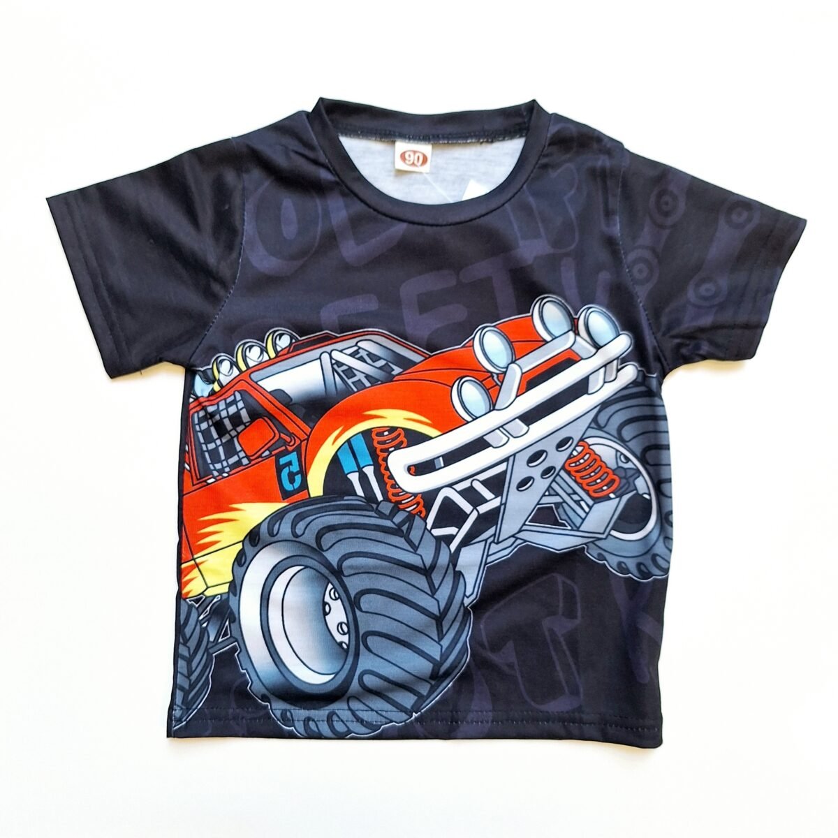 Rev up your little one's style with our Boys Navy Hot Rod Style T-Shirt. Featuring vibrant colors, a cool hot rod design, and a comfortable fit, this tee is a must-have for fashion-forward kids. Add a pop of fun to their wardrobe today!