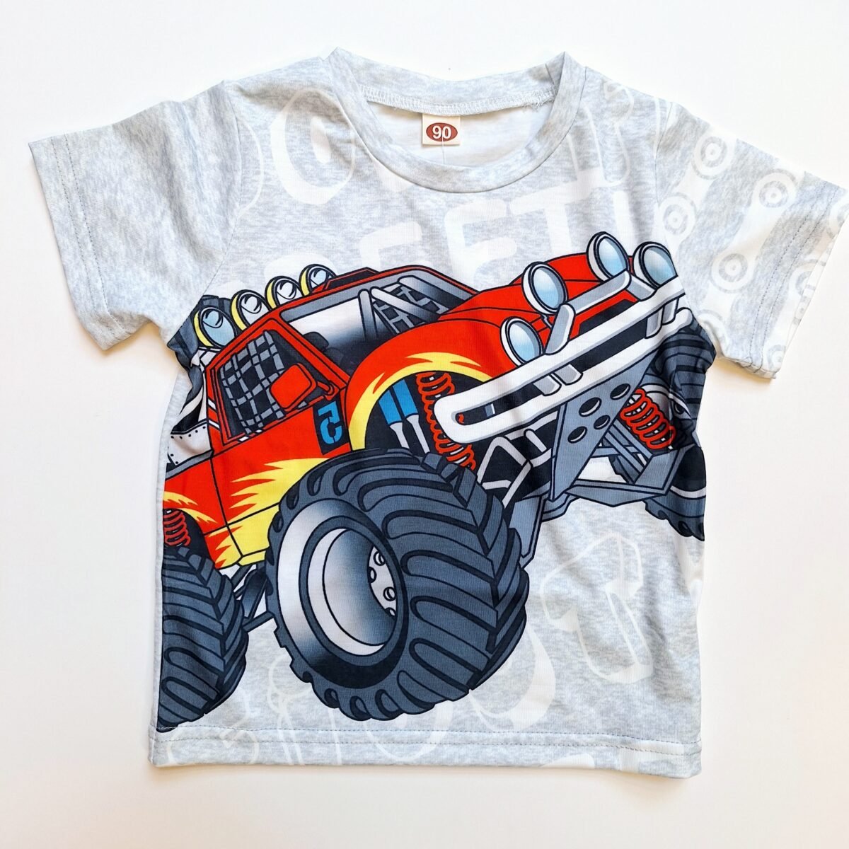 Rev up your little one's style with our Boys Grey Hot Rod Style T-Shirt! Featuring a unique hot rod design and available in assorted colors, this comfortable tee is a must-have for any trendy kid's wardrobe. Add a pop of personality to their outfits today!